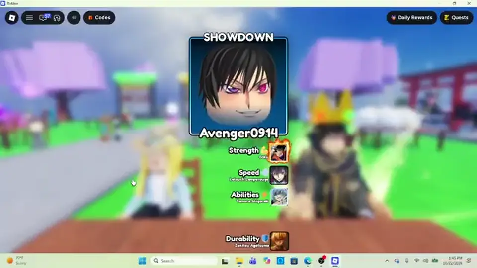 Build An Anime Character HUD while talking through combined strength